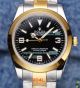 High Replica Rolex Explorer Watch Black Face 2-Tone Yellow Gold strap Yellow Gold Bezel  41mm (8)_th.jpg